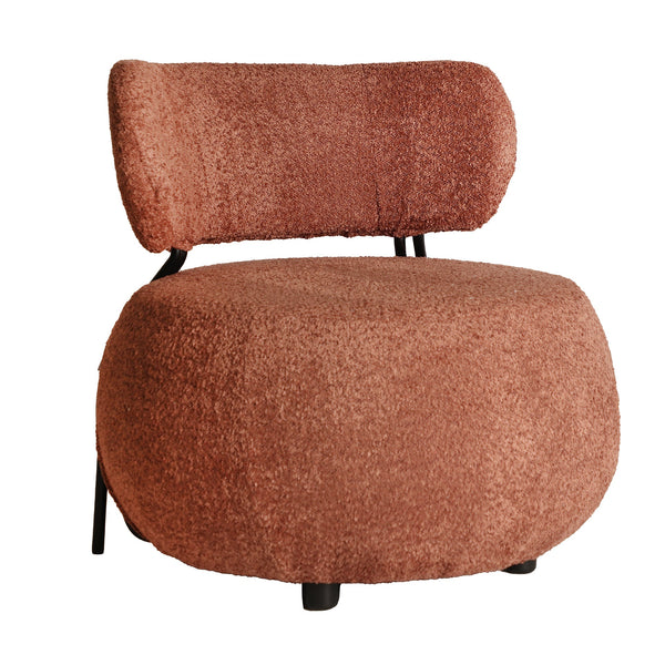 Sillón Bouclé Valence en Color Burdeos