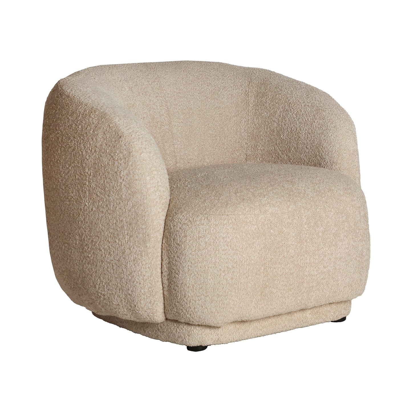 Bouclé Privas Armchair in Cream Colour