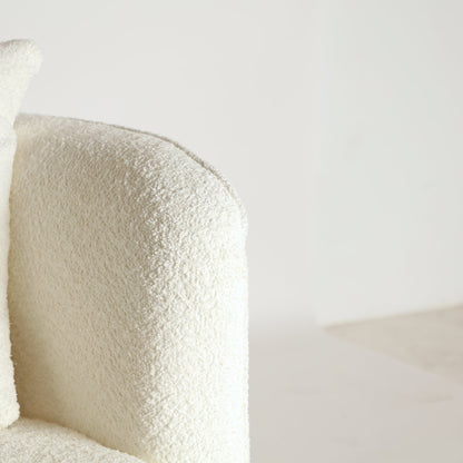 Bouclé Wilthen Sofa in White Colour