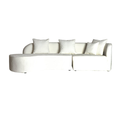 Bouclé Wilthen Sofa in White Colour