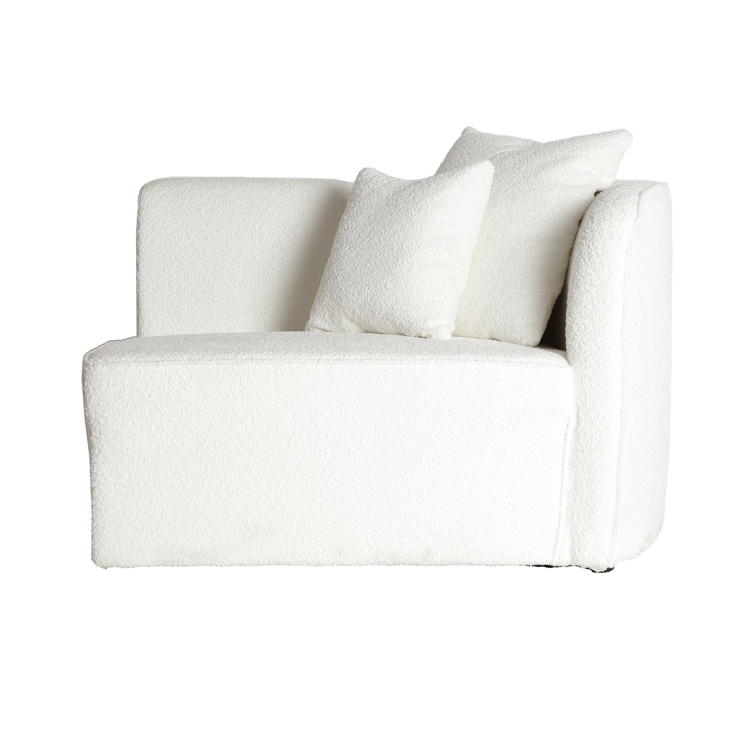 Bouclé Wilthen Sofa in White Colour