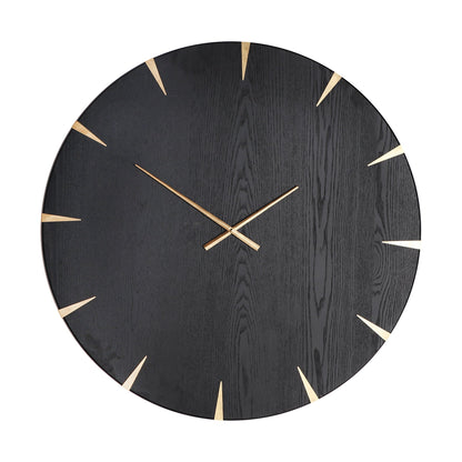 Rognes Wall Clock in Black/Gold Colour