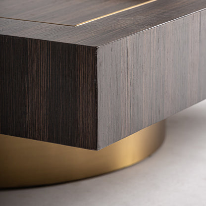 Cheb Coffee Table in Gold/Black Colour