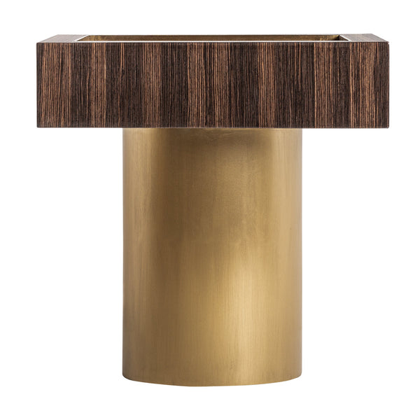 Cheb Side Table in Black/Gold Colour