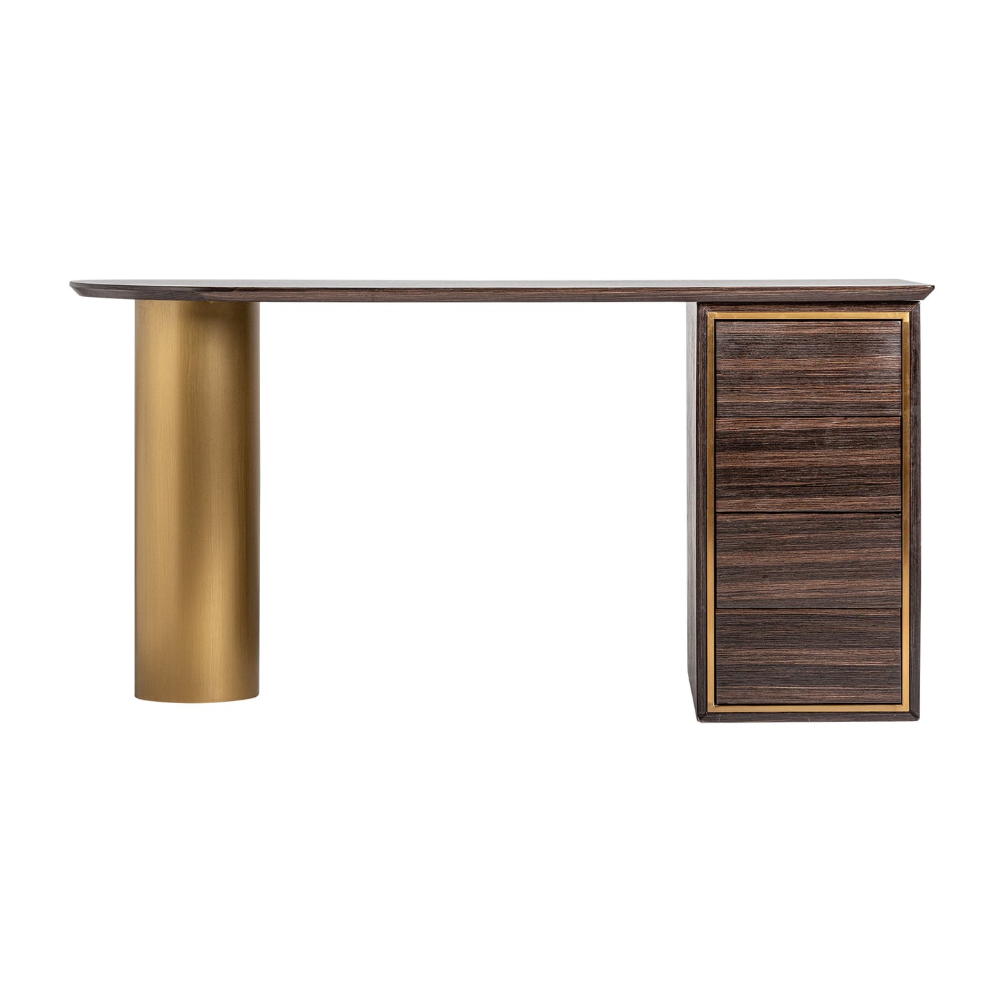 Cheb Desk in Gold/Black Colour