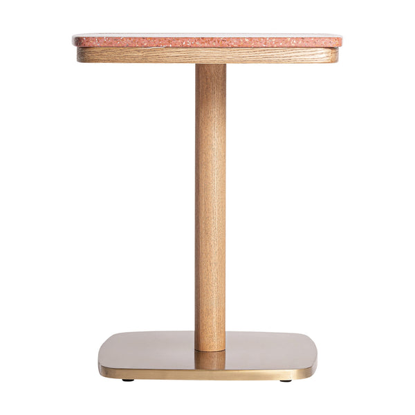 Alferce Bar Table in Red/Gold Colour