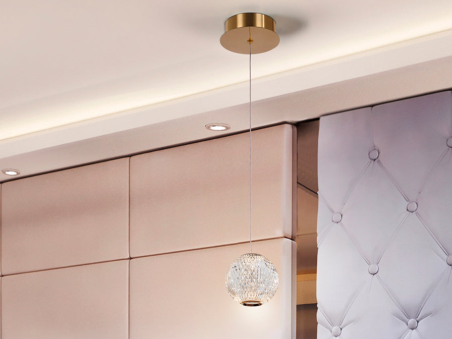 Lampara 1 Luz Led Austral Oro Ø12 - Lámparas de Techo - Granada Maison