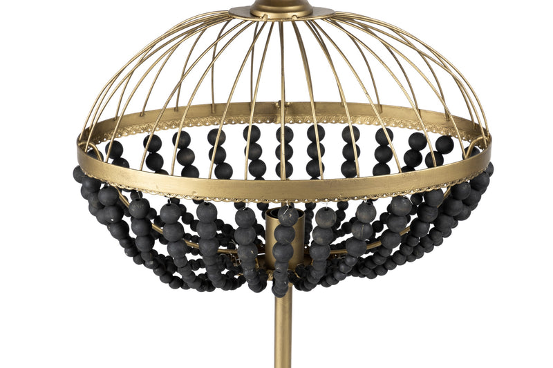 Lámpara Sobremesa Bolas Metal Madera 45x26x76 Cm - Lámparas Sobremesa - Granada Maison