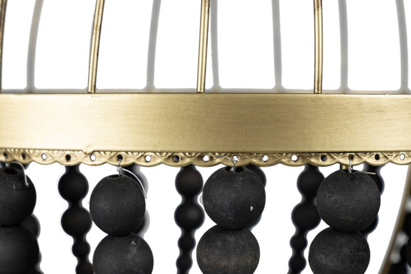 Lámpara Sobremesa Bolas Metal Madera 32x32x70 Cm - Lámparas Sobremesa - Granada Maison