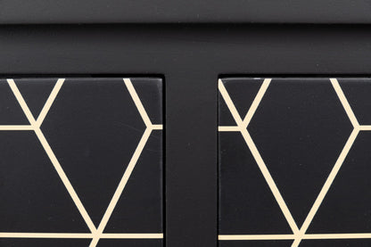 Consola Madera Negro-dorado 95x30x78 Cm - Consolas y Recibidores - Granada Maison