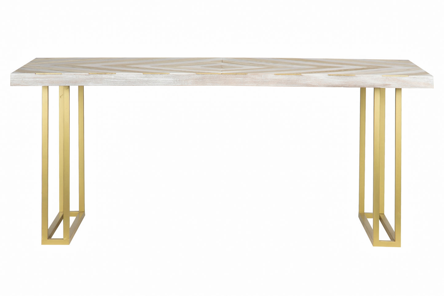 Mesa Comedor Madera-metal Blan.-dora. 180x90x77 Cm - Mesas de Comedor - Granada Maison