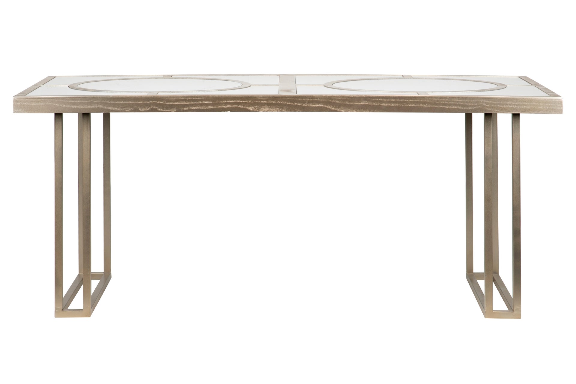 Mesa Comedor Madera-metal Champagne 180x90x77 Cm - Mesas de Comedor - Granada Maison