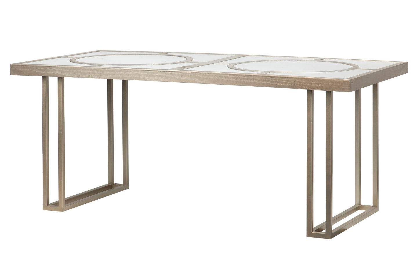 Mesa Comedor Madera-metal Champagne 180x90x77 Cm - Mesas de Comedor - Granada Maison