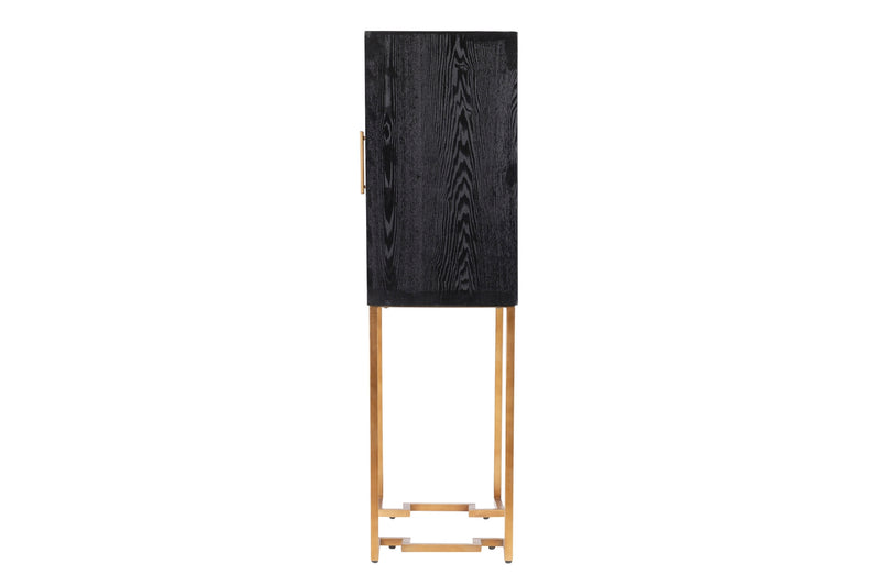 Cabinet Negro-dorado 100x45x160 Cm - Armarios - Granada Maison