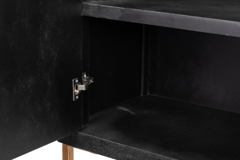Cabinet Negro-dorado 100x45x160 Cm - Armarios - Granada Maison