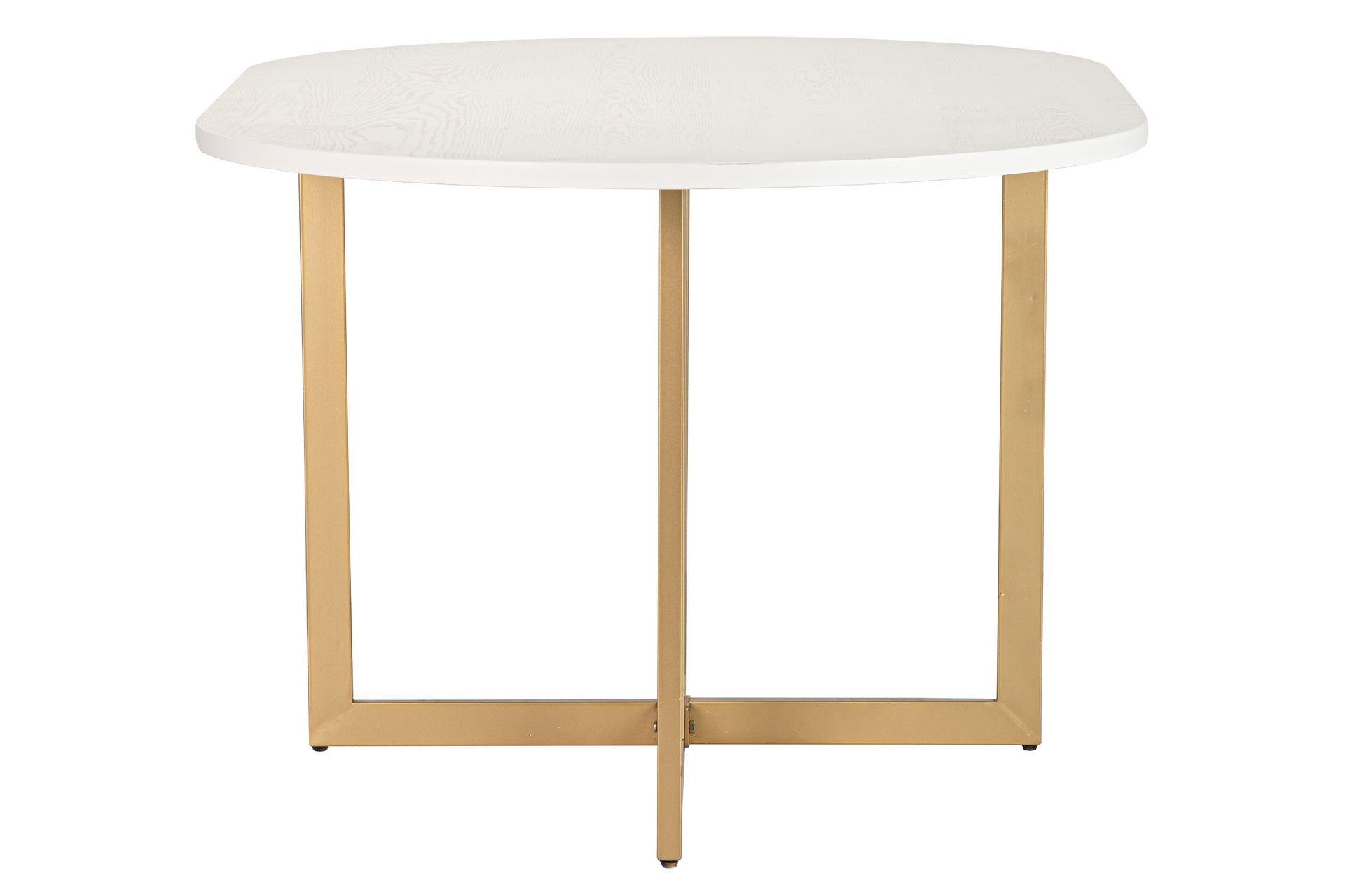 Mesa Comedor Mdf Metal Blanca Dorada 160x100x75 Cm - Mesas de Comedor - Granada Maison