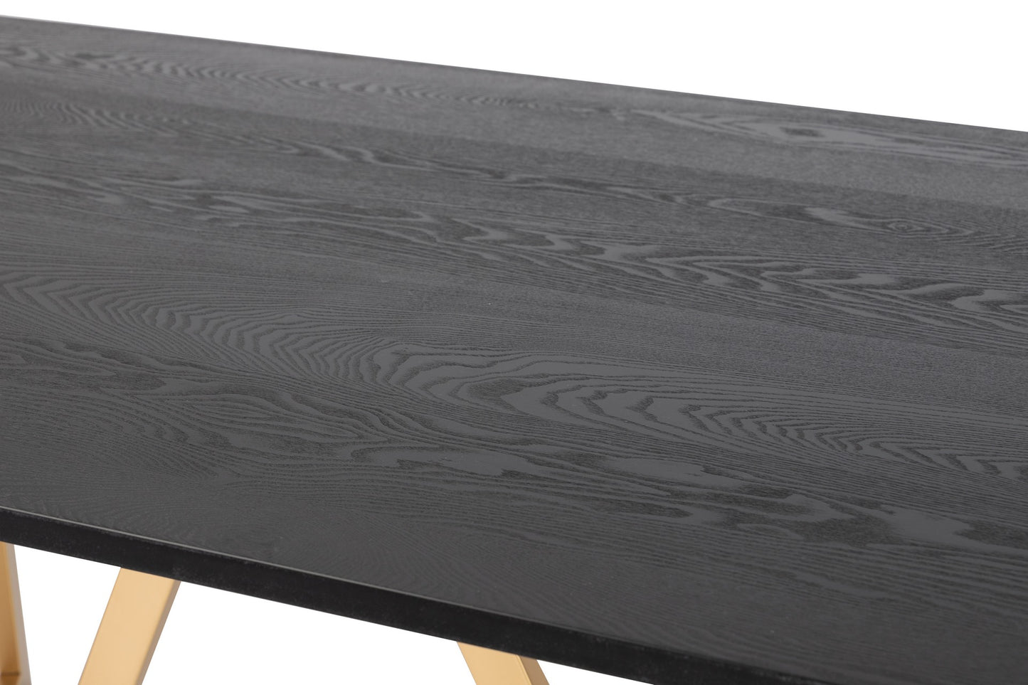 Mesa Comedor Mdf Metal Negra Dorada 180x90x75 Cm - Mesas de Comedor - Granada Maison