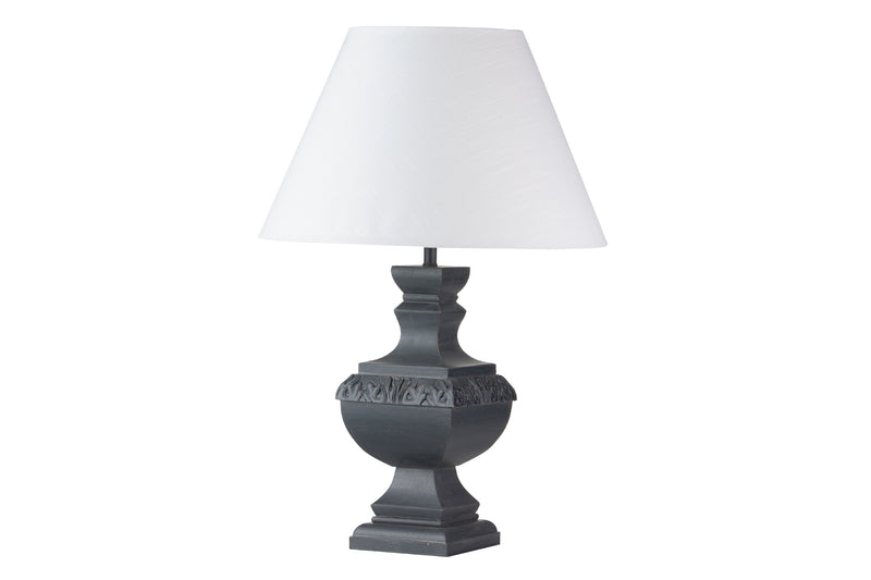 Lámpara De Sobremesa Madera Gris Oscuro 50x50x80cm - Lámparas Sobremesa - Granada Maison