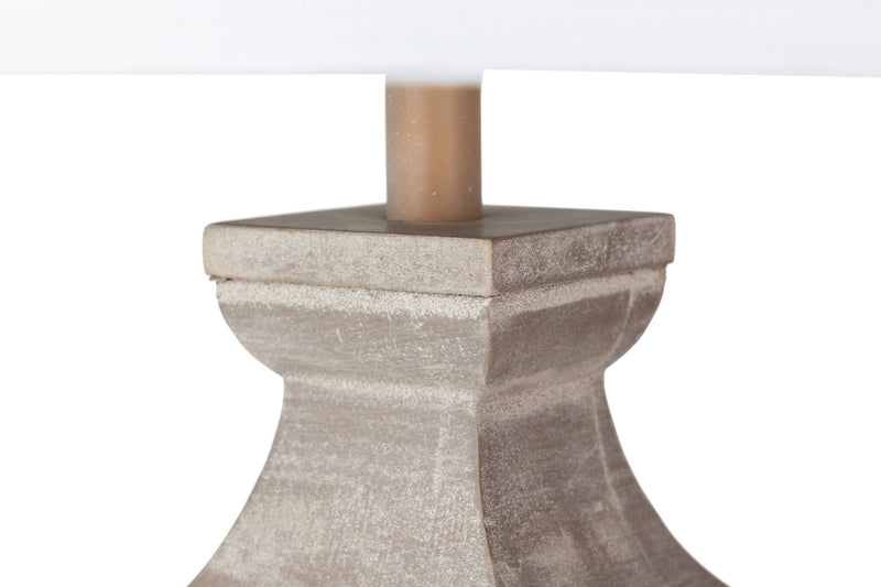 Lámpara De Sobremesa Madera Natural 48x48x82 Cm - Lámparas Sobremesa - Granada Maison