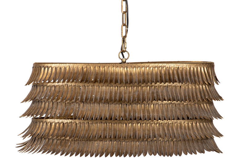 Lámpara Techo Metal Dorada 64x28.5x135 Cm - Lámparas de techo - Granada Maison