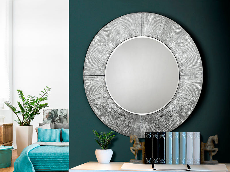 Espejo Rdo Aurora Plata - Espejos de Cristal - Granada Maison
