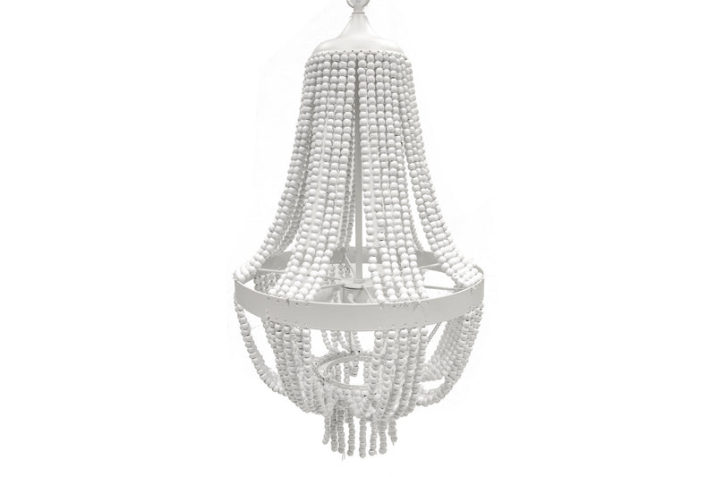 Lámpara Techo Metal Blanco Mate 35x35x61 Cm - Lámparas de techo - Granada Maison