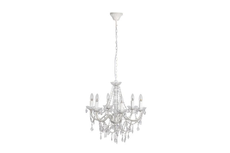 Lámpara De Techo Metal Blanco Mate 55x55x42 Cm - Lámparas de techo - Granada Maison