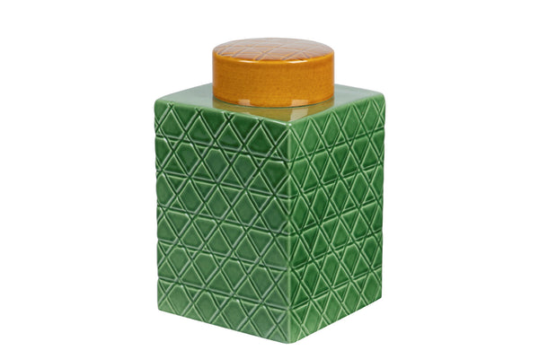 Tibor Ceramica Dorado Verde 15,5X15,5X26 Cm