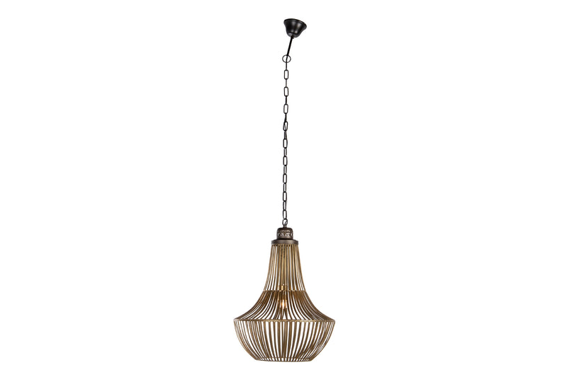 Lampara Techo Metal Dorado-negro 45x45x56 Cm - Lámparas de Techo - Granada Maison