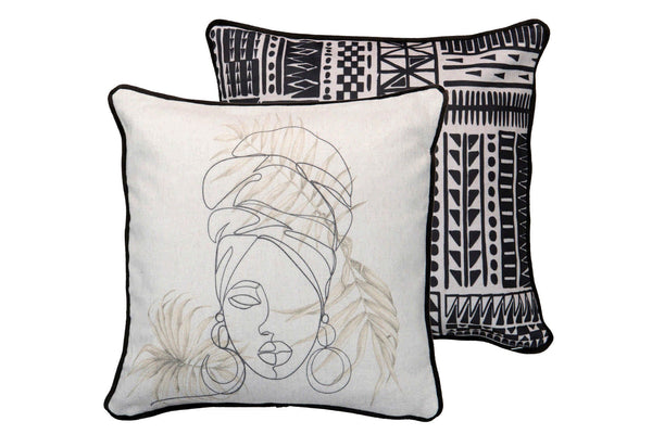 Cojin Mujer Formas Geometricas 45X13X45 Cm