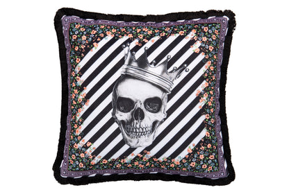 Cojin Classic Calavera / Flores Velvet 45x13x45 Cm - Cojines - Granada Maison