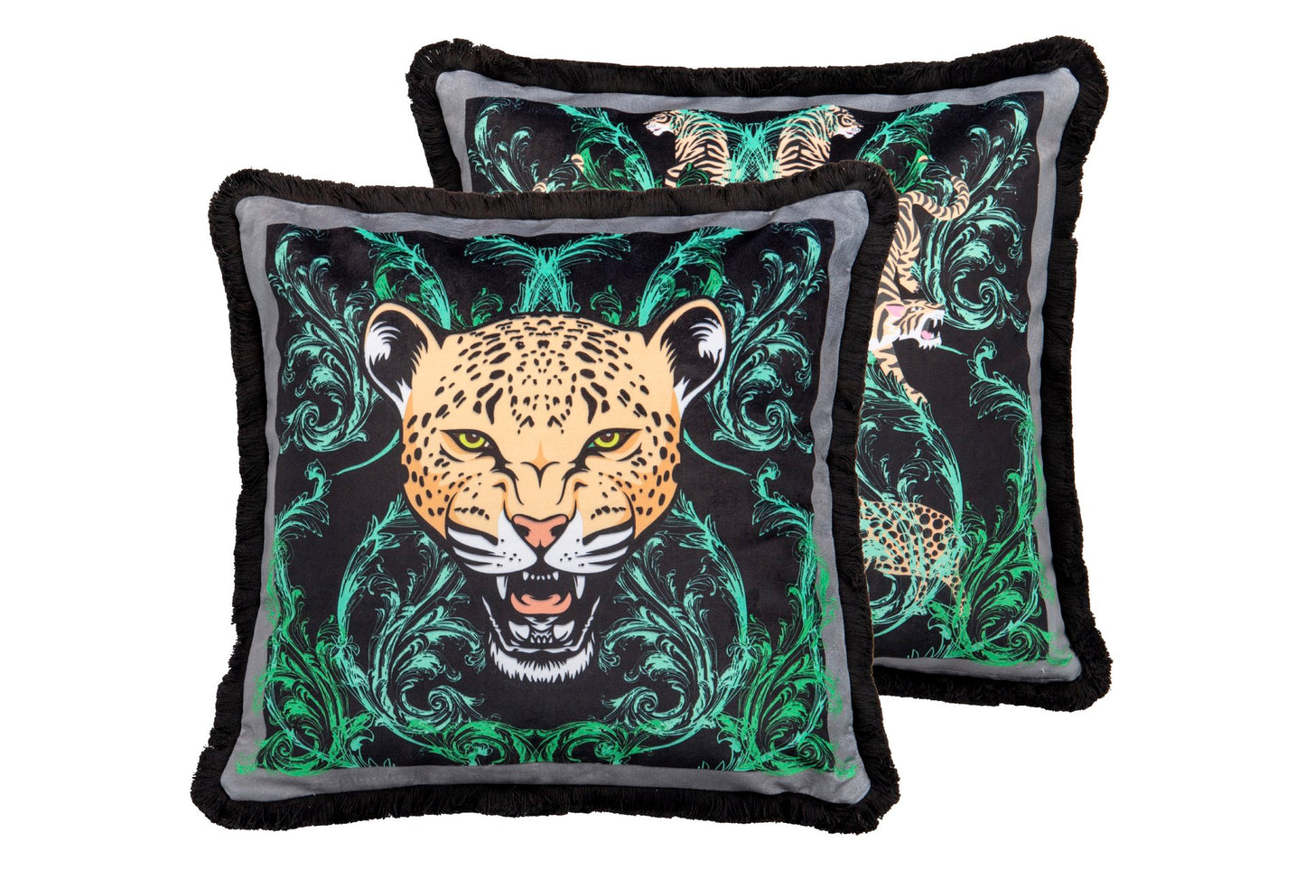 Cojin Classic Tigre Velvet 45x13x45 Cm - Cojines - Granada Maison