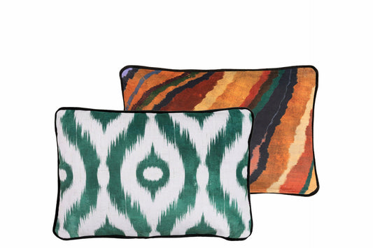 Velvet Multicolor India Cushion 45X13X30 Cm