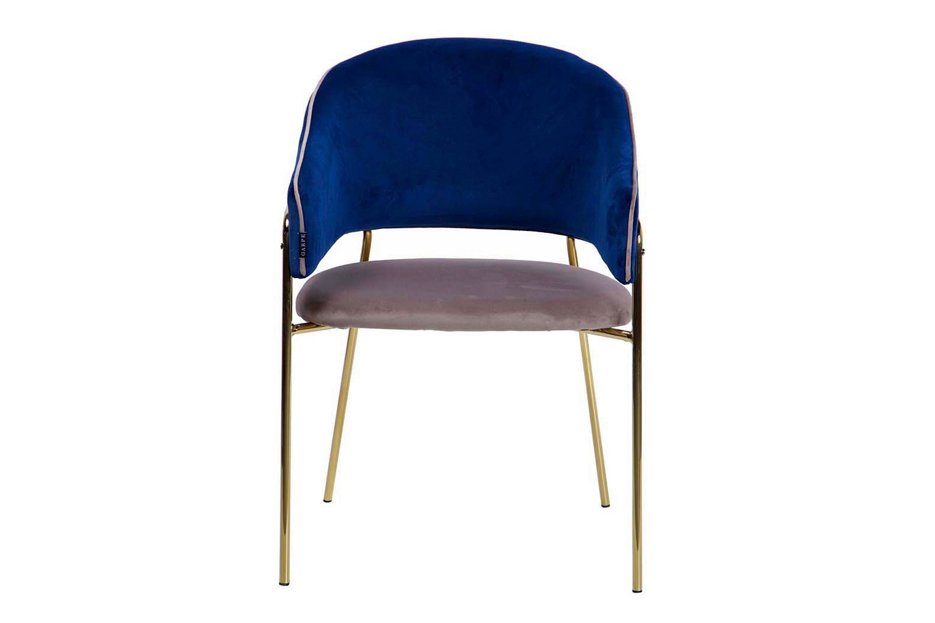 Silla Velvet Gris/azul C/p. Doradas 57x59x82 Cm - Sillas y Sillones - Granada Maison