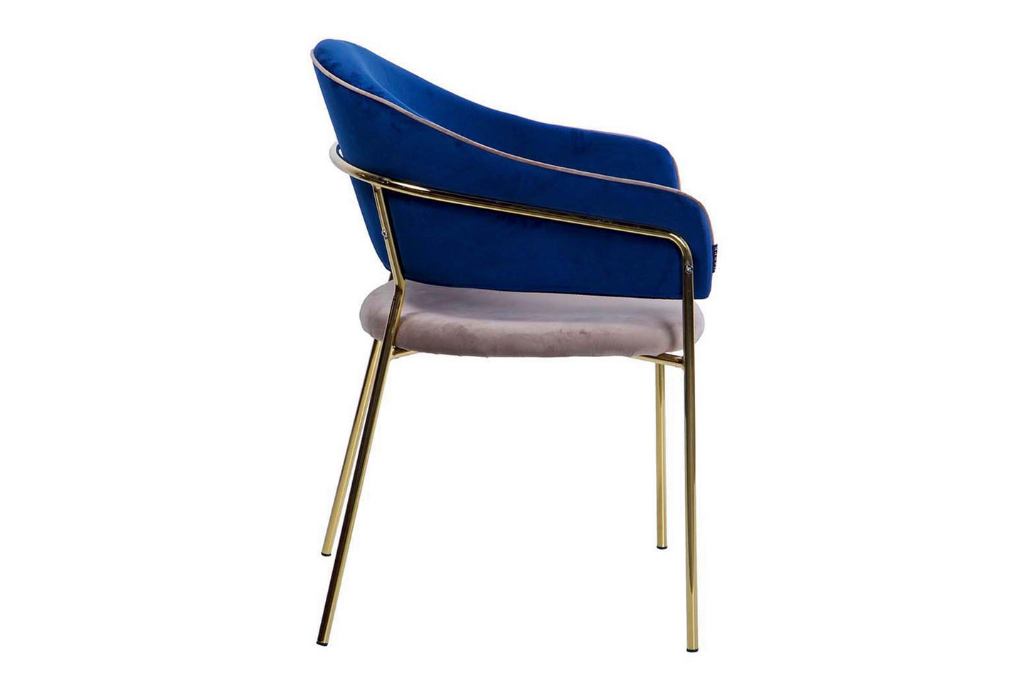 Silla Velvet Gris/azul C/p. Doradas 57x59x82 Cm - Sillas y Sillones - Granada Maison