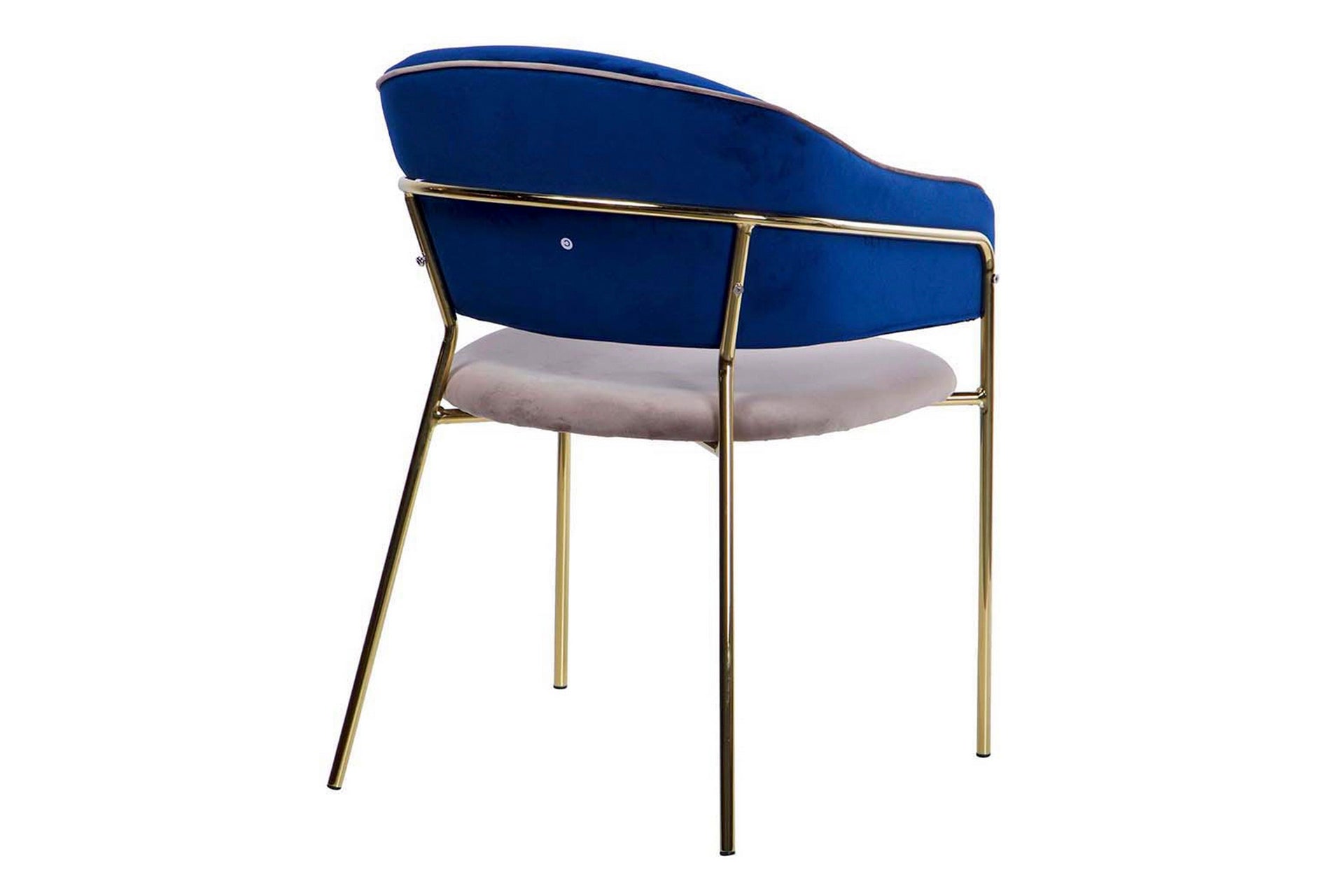 Silla Velvet Gris/azul C/p. Doradas 57x59x82 Cm - Sillas y Sillones - Granada Maison