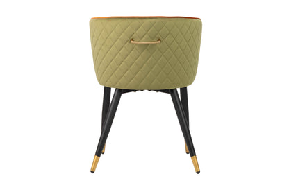 Silla Velvet Verde-Naranja C/ Tirador 55X57X76 Cm