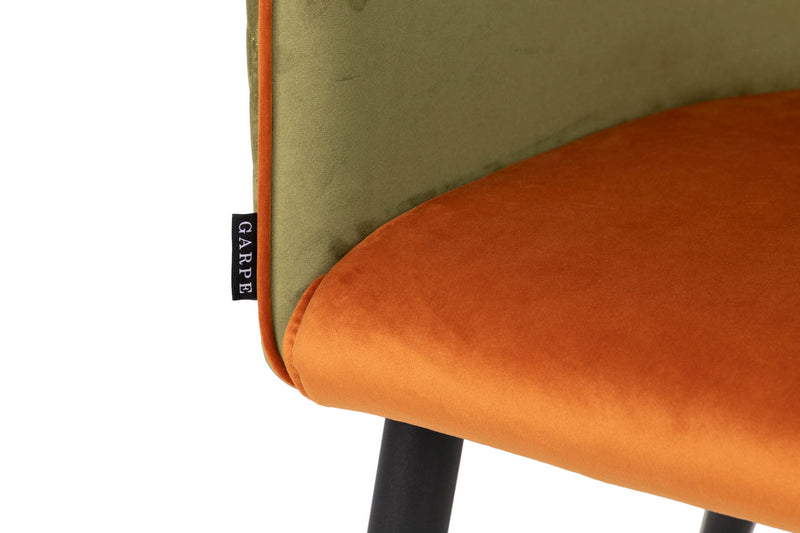 Silla Velvet Verde-Naranja C/ Tirador 55X57X76 Cm
