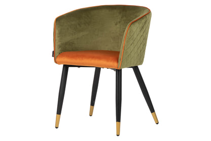 Silla Velvet Verde-Naranja C/ Tirador 55X57X76 Cm