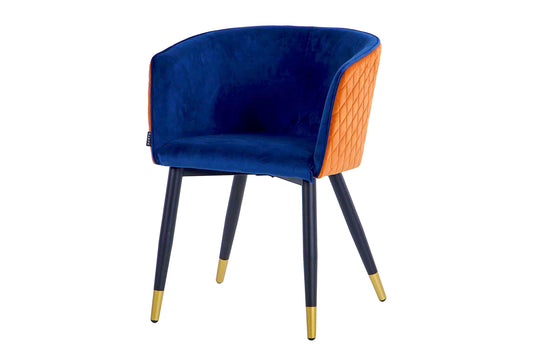 Silla Velvet Naranja-azul C/ Tirador 55x57x76 Cm - Sillas y Sillones - Granada Maison