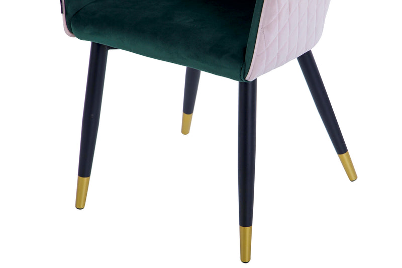 Silla Velvet Rosa-verde C/ Tirador 55x57x76 Cm - Sillas y Sillones - Granada Maison