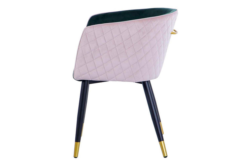 Silla Velvet Rosa-verde C/ Tirador 55x57x76 Cm - Sillas y Sillones - Granada Maison