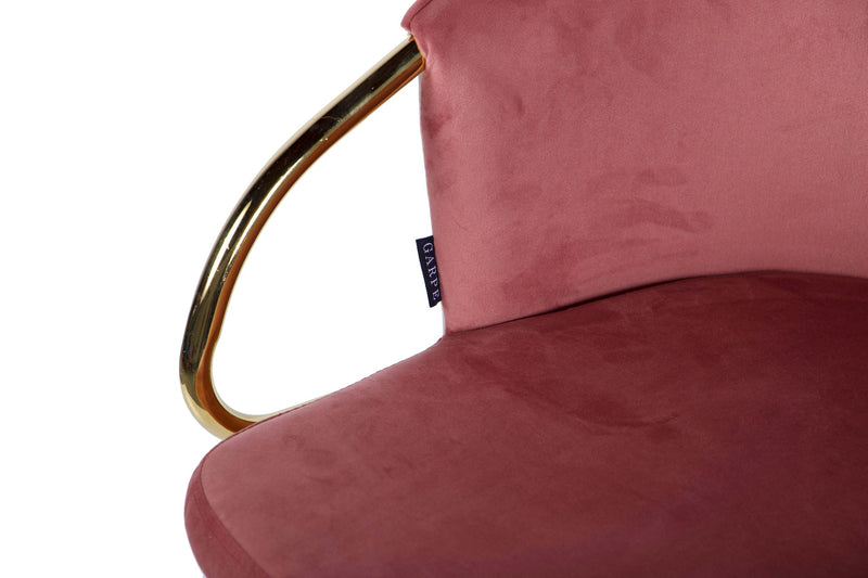 Silla Giratoria Velvet Beige-rosa 55x58x76.5cm - Sillas y Sillones - Granada Maison