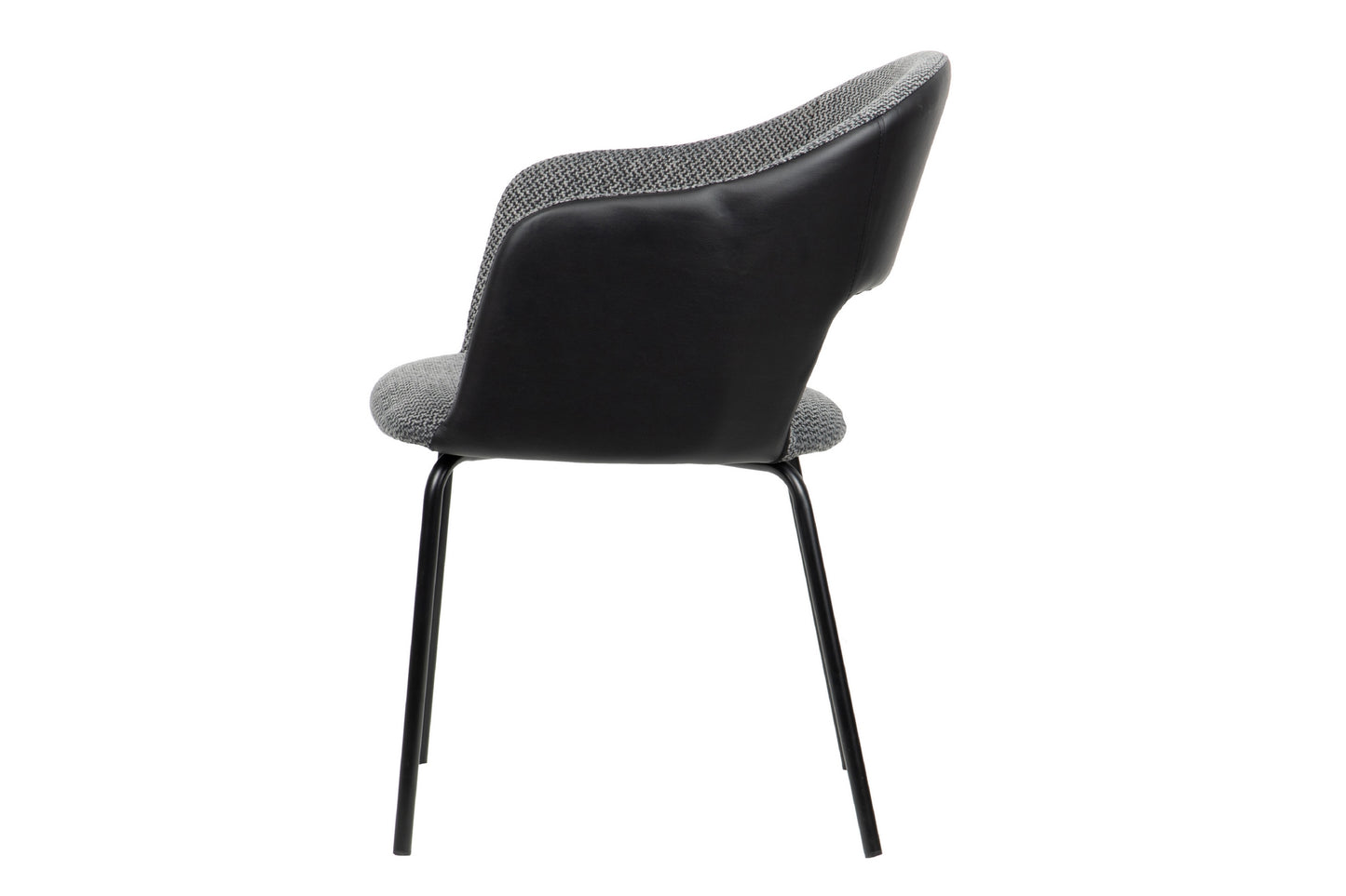 Silla Metal Pu-poliester Grey-black 59x60x80 Cm - Sillas y Sillones - Granada Maison