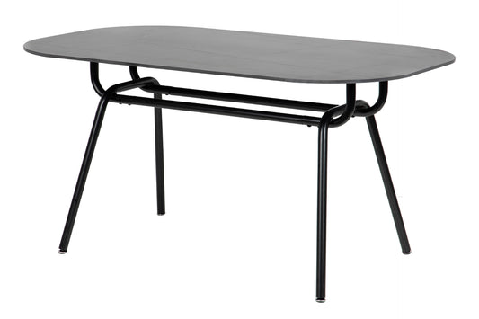 Mesa Comedor Metal-resina Negra 150x90x75 Cm - Mesas de Comedor - Granada Maison