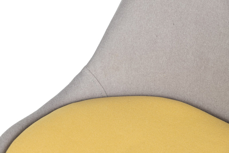 Silla Pu-poliester Gris-amarillo 49x60x81 Cm - Sillas y Sillones - Granada Maison