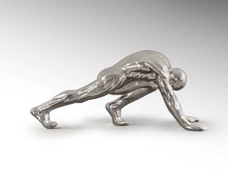 Figura Grande Asana Plata - Figuras Decorativas - Granada Maison