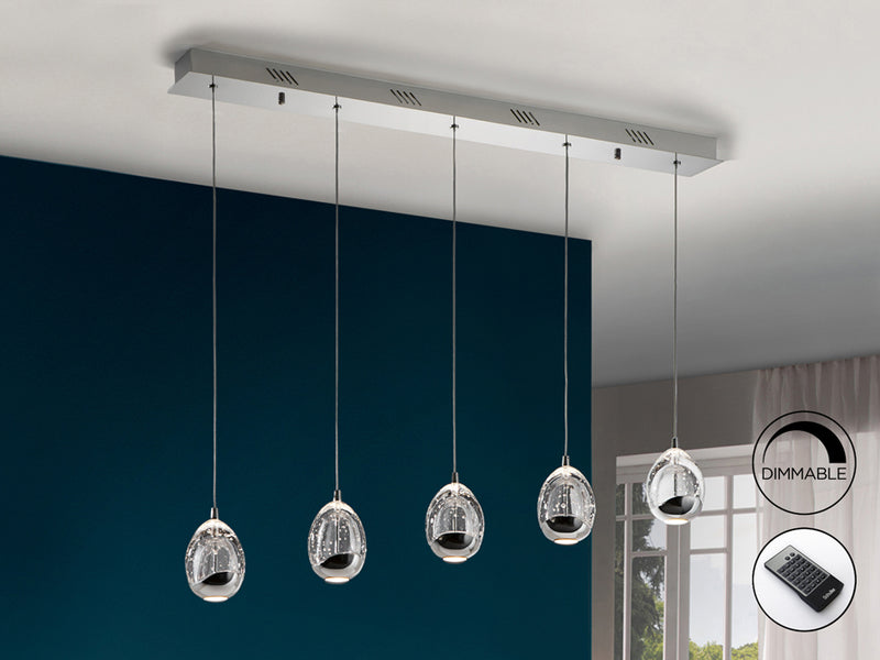 Lamp.Led Rocio Cromo 5 Lucesdimableable - Lámparas de Techo - Granada Maison