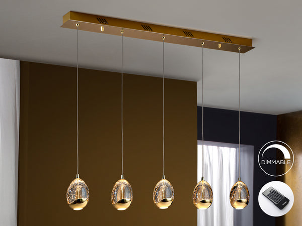 Lámpara Led Rocio Oro 5L Dimable - Lámparas de Techo - Granada Maison