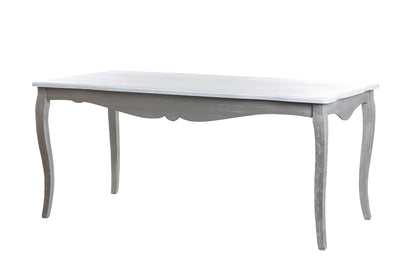 Mesa Comedor Madera Gris Blanco 180x90x80 Cm - Mesas de Comedor - Granada Maison